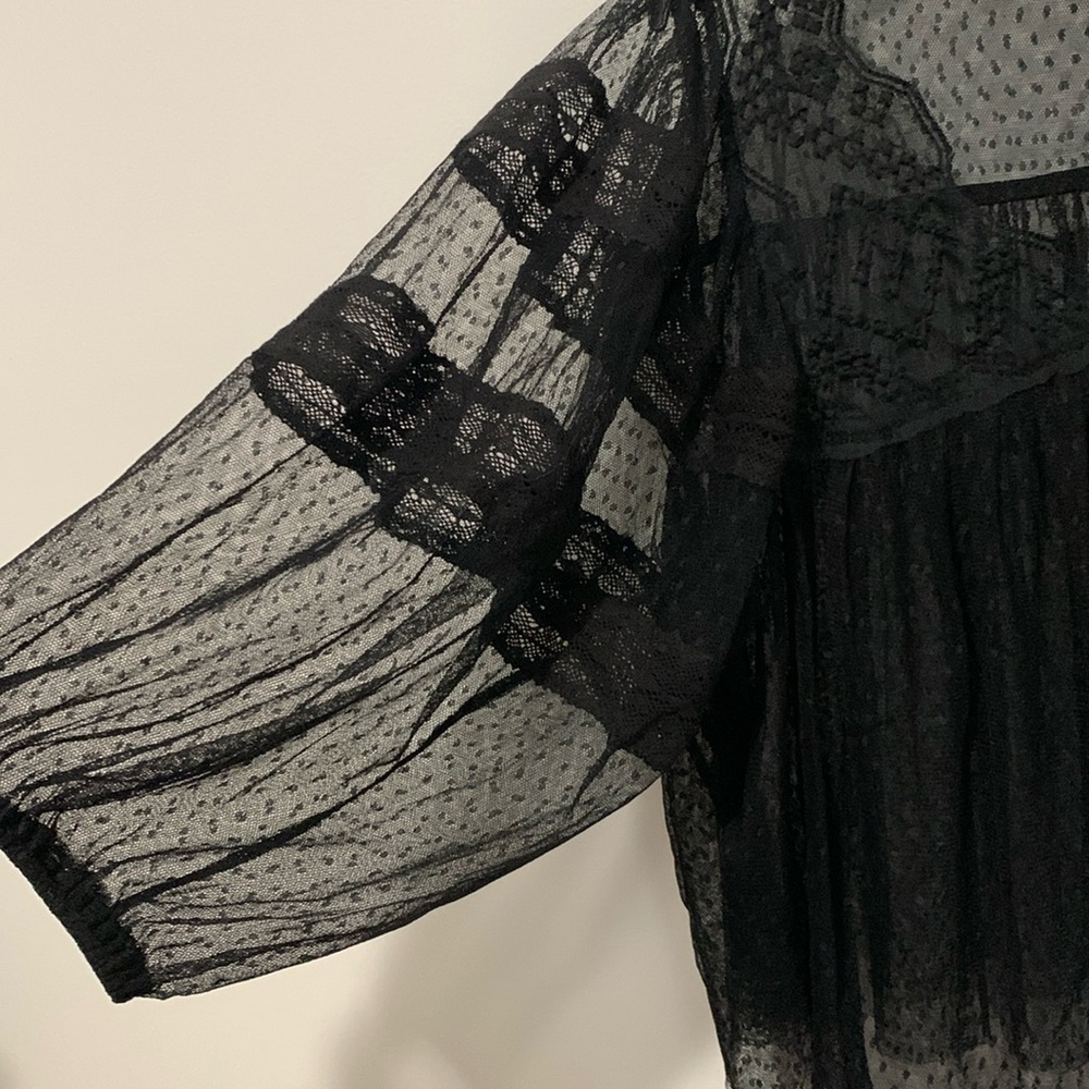 Free People NWOT True Candy Mesh Top Black - Picture 10 of 16